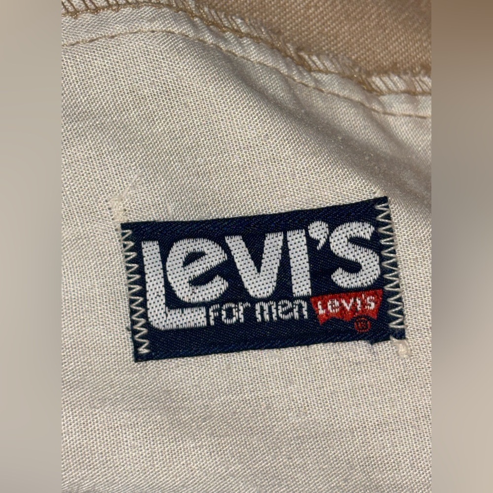 Vintage 70-80s Levis 513 Tan Pants Size 32x30 Men Made USA Talon Zip - Picture 12 of 12
